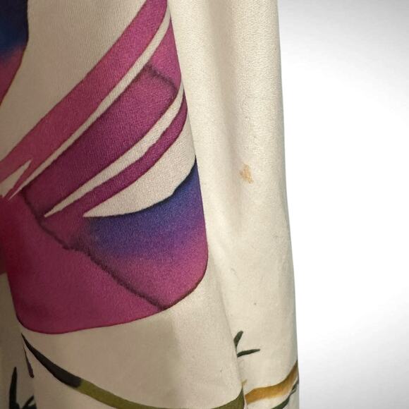 Aje Drift Puff Sleeve Cotton Mini Dress 6 AU 10 White Watercolor Garden Floral - Picture 13 of 14